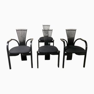 Totem Armchairs and Chairs by Torstein Nilsen for Westnofa, 1980, Set of 4