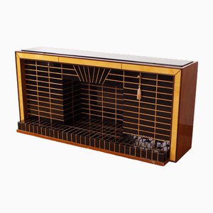 Vintage Sideboard in Walnut and Beech by Luigi Brusotti, 1940s