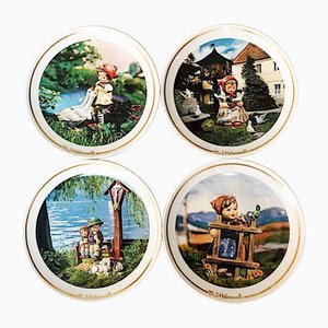 German Porcelain Wall Plates from Goebel, Set of 4