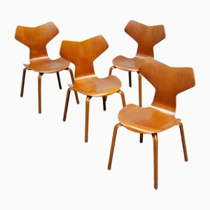 Grand Prix Chairs by Arne Jacobsen for Fritz Hansen, 1950s, Set of 4