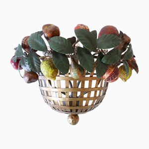 Mid-Century Modern Sconce Fruit Basket by Lucienne Monique, Italy, 1960s