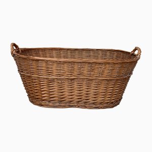 Rustic Wood Basket, 1940s