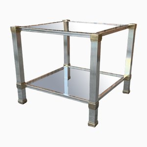 Vintage Brass and Chrome Coffee Table by Pierre Vandel, Paris, 1970s