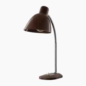 Lampada da scrivania Bauhaus in bachelite marrone di Nolta-Lux, anni '30