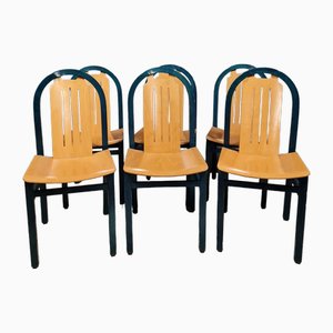 Argos Dining Chairs in Tinted Beech from Baumann, 1920s, Set of 6