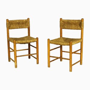 Dordogne Chairs by Charlotte Perriand for Robert Sentou, 1970s, Set of 2