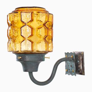 Lámpara de pared de exterior de cobre, años 70