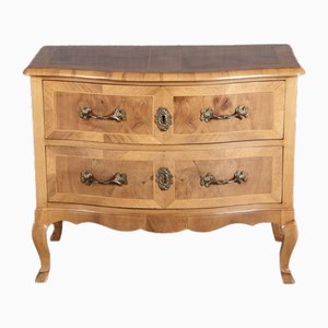 Small Antique Baroque Chest of Drawers in Walnut, 1800s