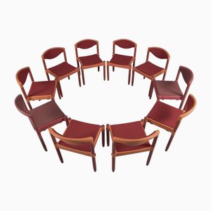 STRAX Stacking Chairs by Hartmut Lohmeyer for Casala, Germany, 1990s, Set of 10