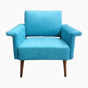 Blue Velvet Armchair, 1960s