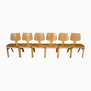 Scandinavian Dining Chairs, 1960s, Set of 6