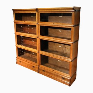 Oak Modular Bookcase from Globe Werrnicke, 1890s, Set of 8