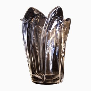 French Art Deco Crystal Glass Vase from Cristalleries De Vannes-Le-Chatel and Vierzon, 1930s