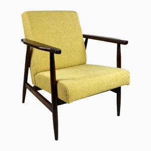 Yellow Velvet Easy Chair, 1970s