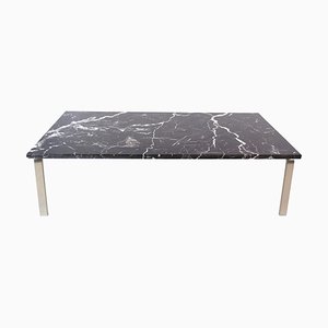 Danish Coffee Table with Aluminum Frame & Marble Top by Mann for Norr11, 2000s