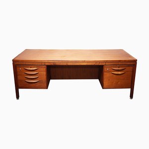 Large Executive Walnut Writing Desk attributed to Jens Risom, 1960s