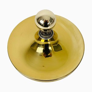 Brass Disc Shape Wall Lamp attributed to Cosack, 1960s