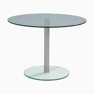 Mesa de comedor Circle 100 redonda de vidrio de Sir Terence Conran, años 2000