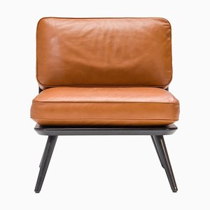 Spine Lounge Chair in Tan Leather by Fredericia for Space Copenhagen, 2010s
