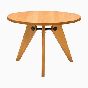 Guéridon Round Dining Table in Oak by Jean Prouvé for Vitra, 2017