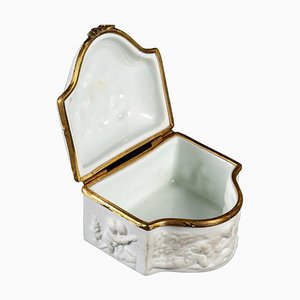 19th Century Limoges Biscuit Jewelry Box