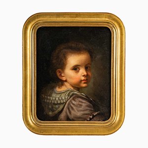 Portrait d'Enfant, 1820, Huile sur Toile, Encadrée