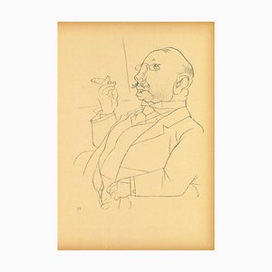George Grosz, Propriétaire, Lithographie Originale et Offset, 1923