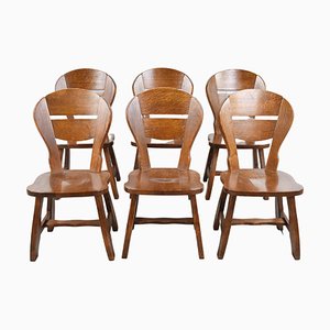 Vintage Brutalist Dining Chairs, 1960s, Set of 6