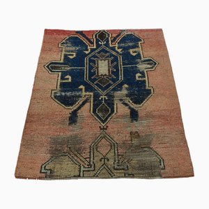 Tapis Oushak Artisanal Marron Vintage en Laine, Anatolie, 1960s