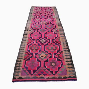 Tapis Kilim Vintage en Laine Rose, Turquie, 1960s