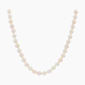 French Cultured Pearl Choker Necklace, 1950s