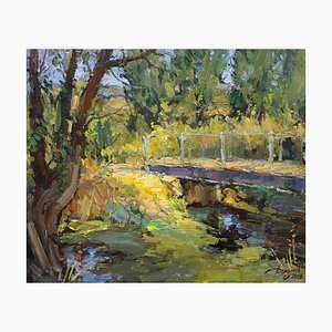 Yuriy Demiyanov, Sun on the Bridge, 2020, Oil on Canvas