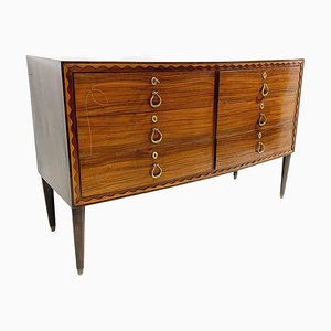 Art Deco Sculpted Wood Sideboard with Drawers, 1920s
