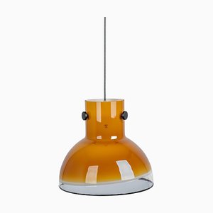 Brown Glass Pendant Light from Peill & Putzler, Germany, 1970s