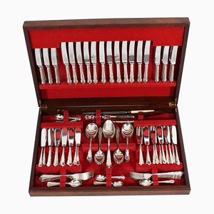 Vintage Mid-20th Century Silver Plated Cutlery, 1950s, Set of 125