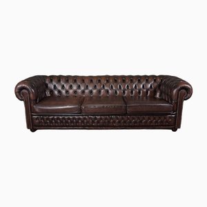 Large Leather Chesterfield Sofa