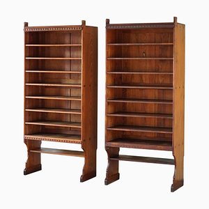 Modern Danish Oregon Pine Bookcases attributed to Rud. Rasmussen by Martin Nyrop, 1905, Set of 2
