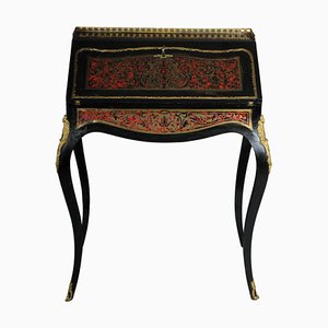 Small Napoleon III Boulle Inclined Flap Secretaire in Beech, 1880s
