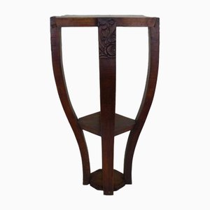 Portapiante Art Déco in legno con gambe arcuate, anni '30