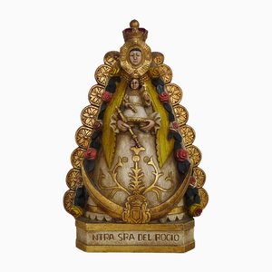 Polychrome Wooden Sculpture of Virgen Del Rocío, 1960s