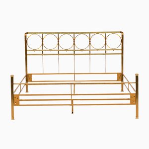 Brass King Size Bed attributed to Paolo Buffa, 1970s