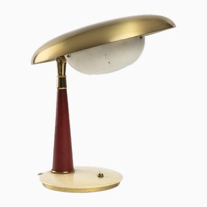 Table Lamp in Brass and Glass by Angelo Lelii for Arredoluce, 1956
