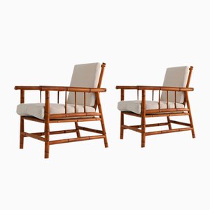 Bamboo Armchairs, 1960s, Set of 2