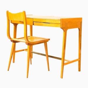 Italian Toesletta Pei Dressing Table and Chair by Gio Ponti for S.P. & C., 1960s, Set of 2