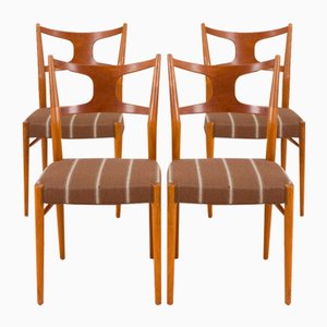 Teak and Oak Side Chairs by Kurt Østervig for Randers Møbelfabrik, 1956, Set of 4