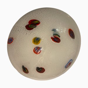 Lampada da soffitto da incasso in vetro di Murano di De Majo, anni '60