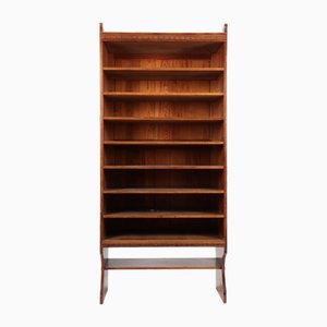 Patinated Pine Bookcase by Martin Nyrop for Rud Rasmussen, 1950s