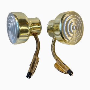 Brass umling Wall Lamps by Anders Pehrson for Ateljé Lyktan, 1970s, Set of 2