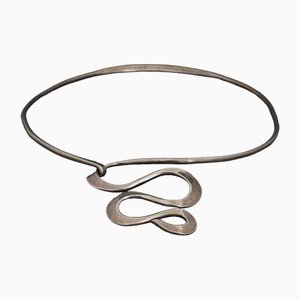 Modernist Silver Crab Hallmark 39 Grams Necklace, 1960s