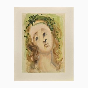Salvador Dali, La Divina Comedia: El anuncio de la Virgen, grabado en madera, 1963